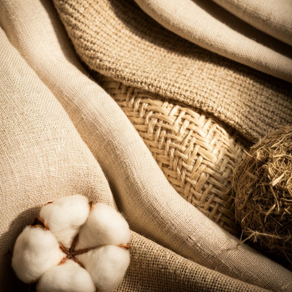 Natural fabric textures and materials